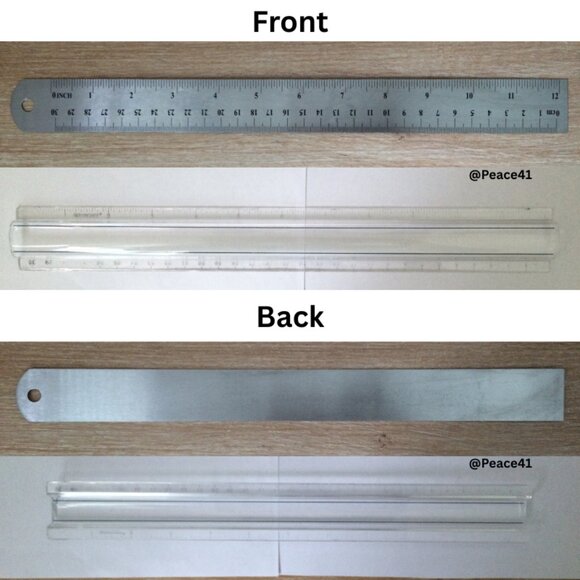 Set of 2 Durable Measuring Rulers – School, Office, Craft Use In Good Condition - Picture 2 of 2